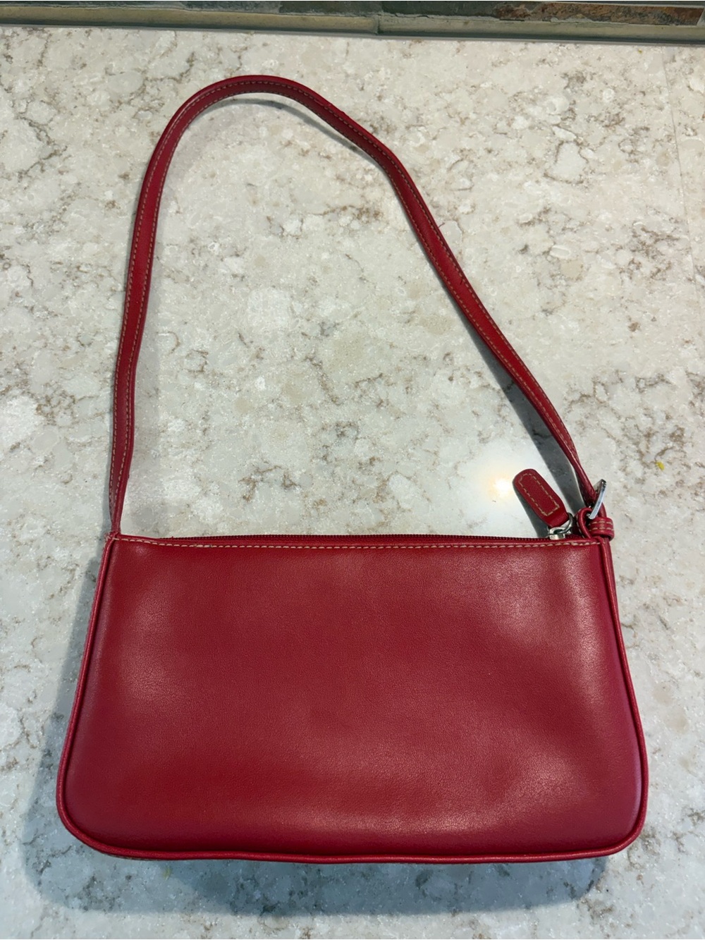 Red Leather Shoulder Bag
